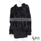 New product hotsale beautiful party fox fur collar rabbit fur and wool garment