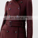 Custom New Style Classic Red Button Belt Slim Fit Lady Winter Jacket thumbnail-5