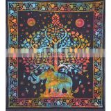 Elephant Tree Tapestry with Good Luck Elephant Tapestry Hippie Gypsy Wall Hanging Tree of Life Tapestry