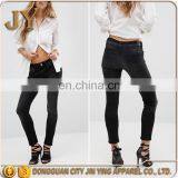 Jeans Wholesale Price Raw Cut Hem Jeans Skinny Fit Pants Women Trousers Make in China thumbnail-1