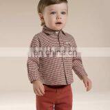 T-BSS005 Boy Cufflink Stylish Flannel French Style Shirts thumbnail-3