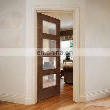 Contemporary Internal Solid Wooden Doors With Glass Flush Glazed Room Dividing Doors thumbnail-4