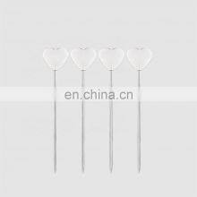 Factory Direct Stainless Steel Heart Stainless Steel Cocktail Pick