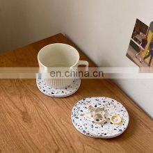 Reusable Branded Modern Home Decor White Wedding Glass Drink Customised Printed Coasters thumbnail-4