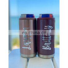 Travel Stainless Steel 12oz Silm Can Cooler for Cans and Bottles,Double Walled Vacuum Insulated Beer Bottle Holder for Summer thumbnail-3