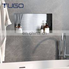 High Quality Stainless Steel Gold White Brushed Nickel Black Wall Metal Recessed Bathroom Shower Niche With Shelf