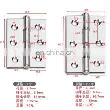 Factory Wholesale SUS201 Bearing Hinge Satin-finished 4 Inch Stainless Steel Door Hinges thumbnail-2