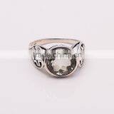 GREEN AMETHYST RING ,925 Sterling Silver Jewelry Wholesale,WHOLESALE SILVER JEWELRY,SILVER EXPORTER,SILVER JEWELRY FROM INDIA thumbnail-1