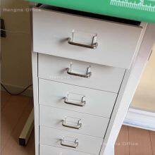 HN-CDO8 White Metal Mobile Pedestal for California Dental Offices | Rust-resistant Under-counter Steel Cabinet With Smooth-sliding Drawers thumbnail-5