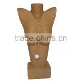 Luxury Suede Necklace Display Bust ,suede Necklace Display Stand ,necklace Display Statues for Jewelry Shop Decoration and Show thumbnail-1