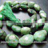 emerald faceted nuggets beads