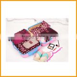 Travel Clothing Organizer Bag Set 6PCS Storage Mesh Pouch Colorful Cosmetic Bag /Tavel Organizer Bag 6pcs/set