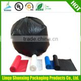 LDPE black plastic trash/garbage/rubbish/refuse bag on roll