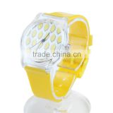 SL2035 Crystal Fruit Lemon Jelly Silicone Watches For Women Children Clock Plastic Girls Ladies Dress Wrist Watch Erkek Kol Saat