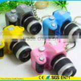 High Quality Novelty Design Camera Assorted Sound Activated LED Keychain thumbnail-1