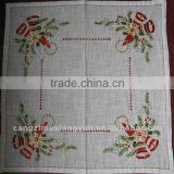 MZ Hand Christmas Embroidery Table Cloth Cotton/linen
