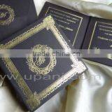 Brown Foil Printed Wedding Invitation Box thumbnail-1