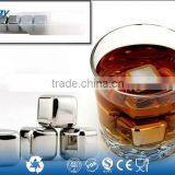 8pcs Stainless Steel Ice Cubes Glacier Rocks Whiskey Ice Stones + Velvet Bag thumbnail-1
