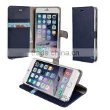 For iphone 6 plus flip wallet leather case