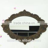 Shabby Chic Metal Antique Wall Mirror in Oval Shape