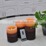 Pillar Paraffin Wax Flameless RGB Remote Control LED Candle Light