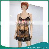 Wholesale Sexy Lingerie Overskirt Black With Yellow thumbnail-1