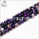 Seven Mixed Color Stripe Agate Natural Gemstone Loose Beads Strand Round Crystal Energy Stone Healing Power for Jewelry Making thumbnail-4