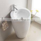 YL2018B One Piece Free Standing Ceramics Pedestal Basin thumbnail-2