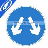 Reflective Adhesive Pass Either Side Traffic Sign