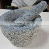 Stone Mortar and Pestle, Granite Stone Mortar, Mortar and Pestle thumbnail-2