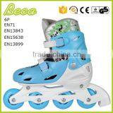 Foshan Factory Sales Pvc Wheel 608 Bearing Blue Kids Roller Skate With Flashing Quality Choice thumbnail-2