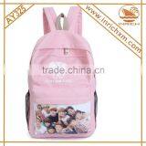 Cream Color Canvas Backpack School Bag Manufacturer thumbnail-3