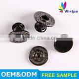 Hot Sale Chinese Style Adjustable Cheaper Embossed Logo Alloy Jeans Button thumbnail-5