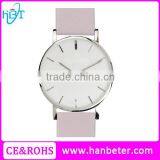 40mm Diameter Ultre Thin Lasides Watch Your Own Logo Quality Watch Leather Strap thumbnail-1