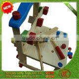 Multi Colour Wooden Baby High Chair thumbnail-3