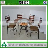 Dining room furniture metal frame marble/MDF/ glass top, powder coat dining table and chair