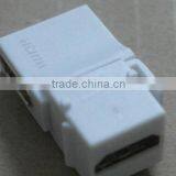 90degree HDMIA Female to HDMIA Female With Screw Keystone Adapter White Color
