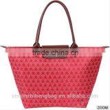 Foldable Nylon Waterproof Leather Famous Brands Ladies Handbags