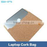 Sikai Patent Natural Oak Bark Water Proof Environmental Smooth Pouch Bag For Universal Laptop Tablet Cork Pouch Case Mouth Bag thumbnail-1