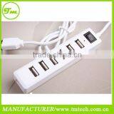 7 Port USB 2.0 Hub High Speed USB Powered Hub Adapter For Desktop PC Laptop Mac Book