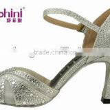 silver spark small open toe ladies fashionable latin dance shoes