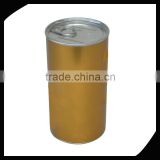 round pop-top tin can, tin can with easy open ring for canning