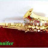 Curved Bell Gold Lacquer Children Soprano Saxophone (335G) thumbnail-1