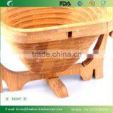 BK007/Eco-friendly Folding Bamboo Fruit Basket Elephant Shape Bamboo Fruit Basket thumbnail-5
