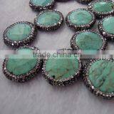 Green Turquoise With High Quality Rhinestone Pendant in Different Shape thumbnail-3