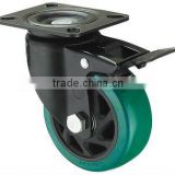Heavy Medium Duty PVC Diamond Wheel With Double Brake