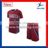 High quality sublimated volleyball team uniforms men's volleyball uniform red volleyball jersey