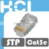 Taiwan Manufacturer RJ45 8P8C Category 5e Shielded STP Modular Plug