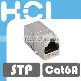 RJ45 Cat6A 180 Degree Shielded STP Straight Keystone Coupler thumbnail-2