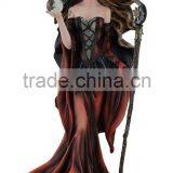 Personalized Handmade Painted Decorative Resin Witch Statue thumbnail-1